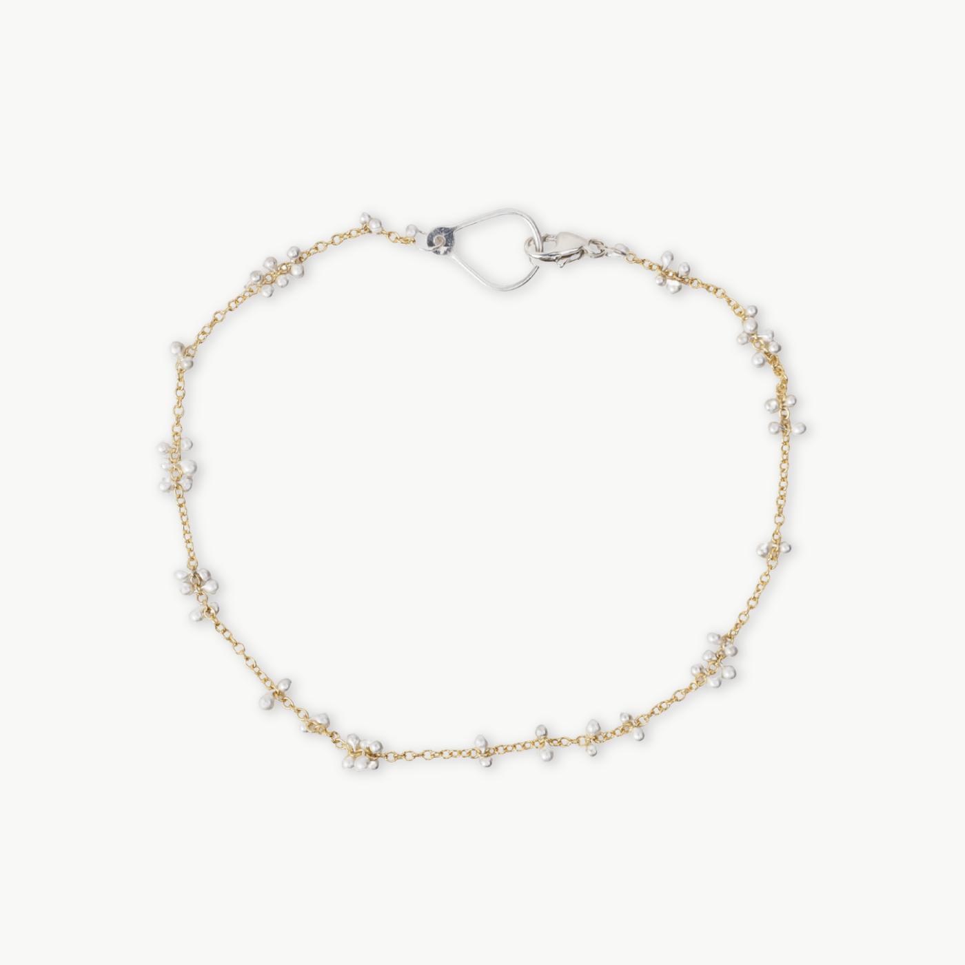 BRC-GF Gold Filled & Silver Scattered Caviar Bracelet