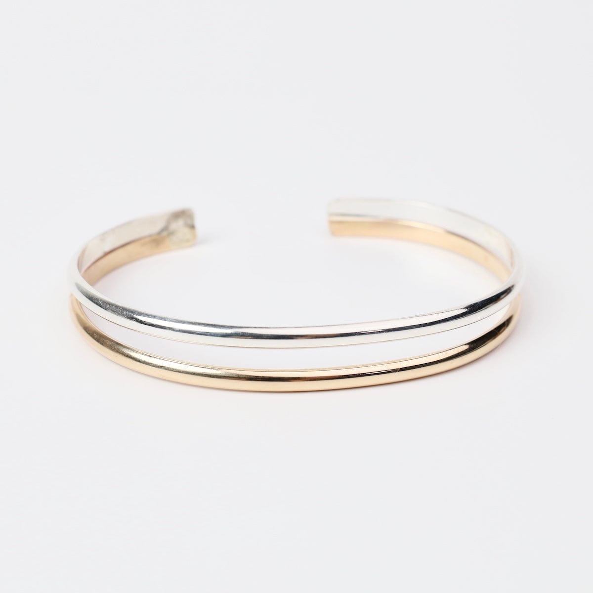 BRC-GF Gold Filled  & Sterling Silver  Double Lane Cuff B