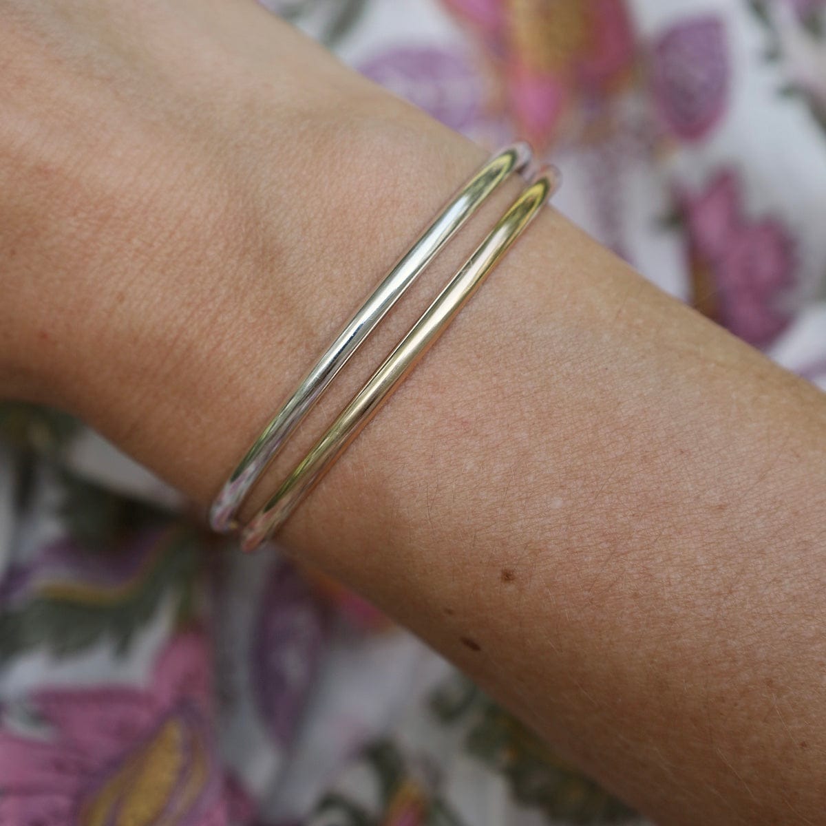 BRC-GF Gold Filled  & Sterling Silver  Double Lane Cuff B