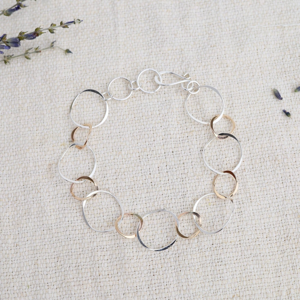 
                  
                    BRC- GF Gold Filled & Sterling Silver Flat Open Link Bracelet
                  
                