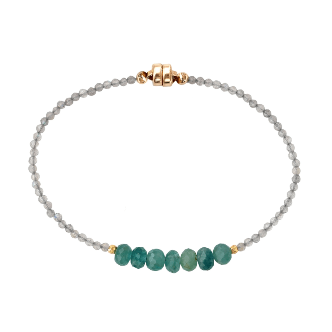 BRC-GF Grandidierite & Labradorite Bracelet