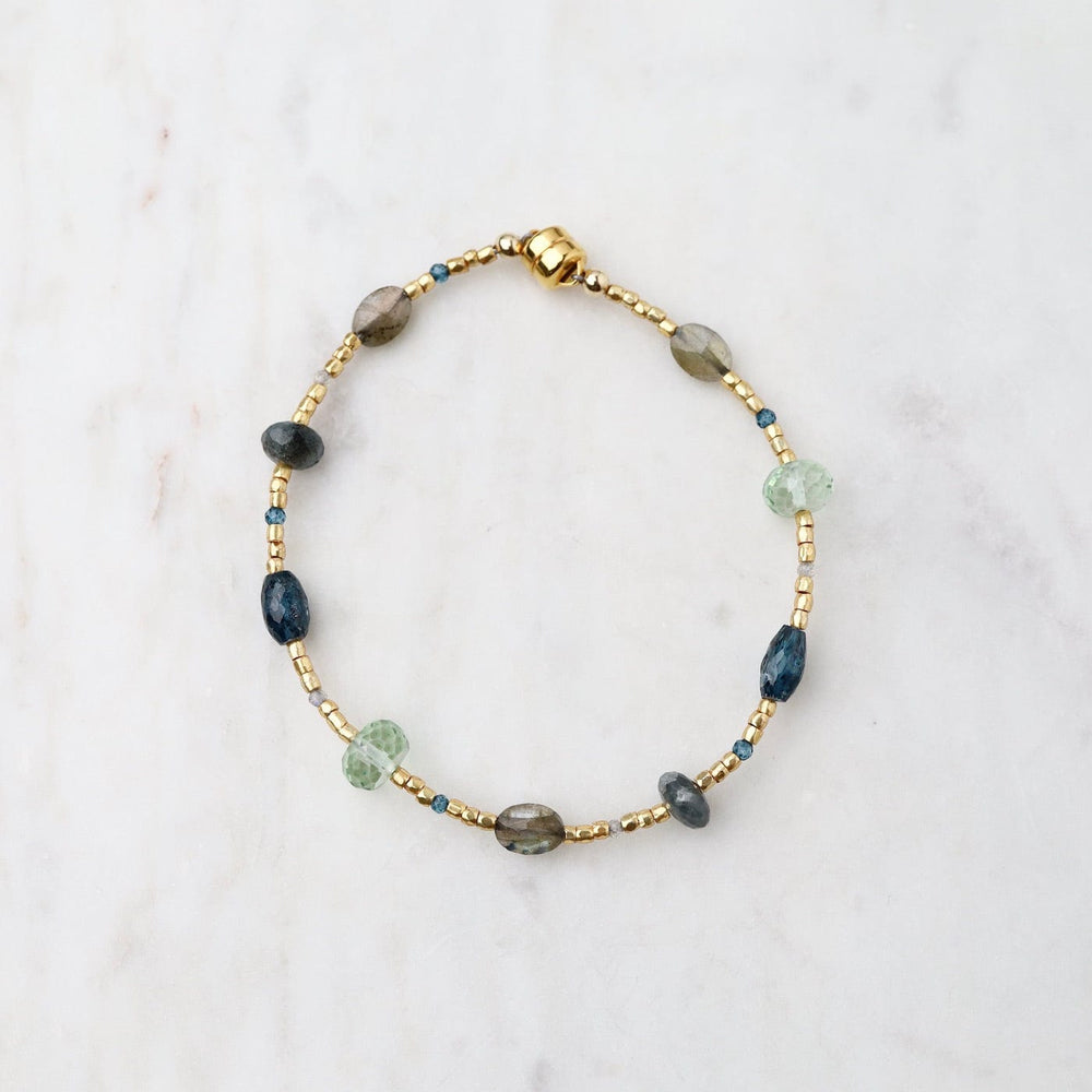 
                      
                        BRC- GF Green and Blue Gold Fill Magnetic Clasp Bracelet
                      
                    