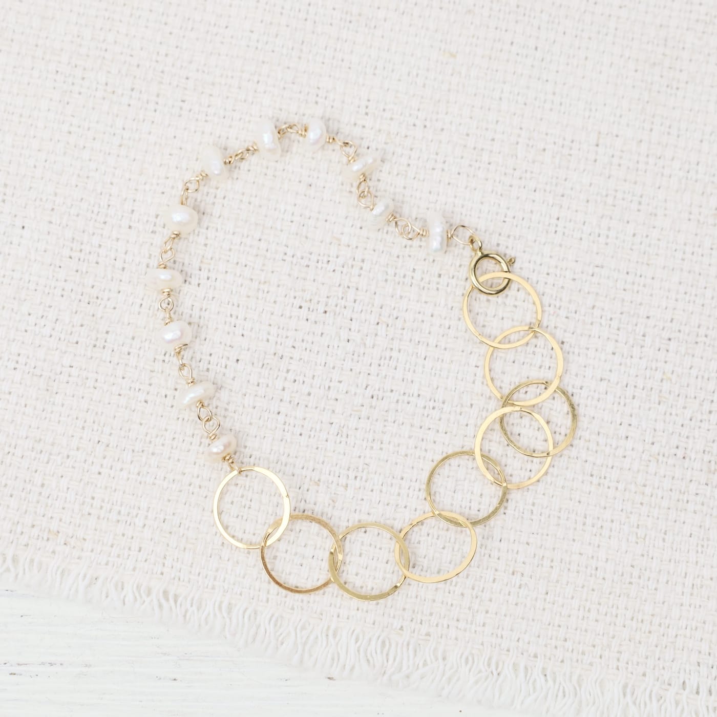 BRC-GF Half and Half Bracelet With Pearl