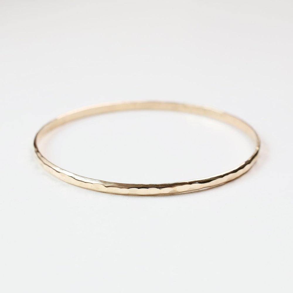 BRC-GF Hammered Gold Filled Bangle Bracelet