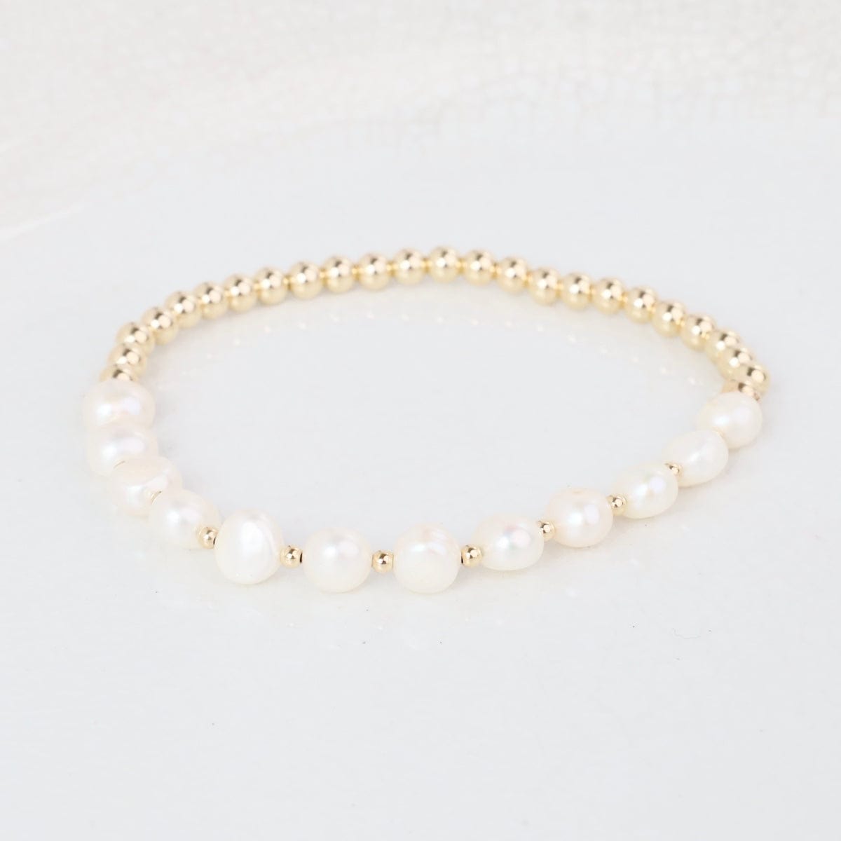 BRC-GF Ivy Gold Filled Beaded Bracelet with Pearls