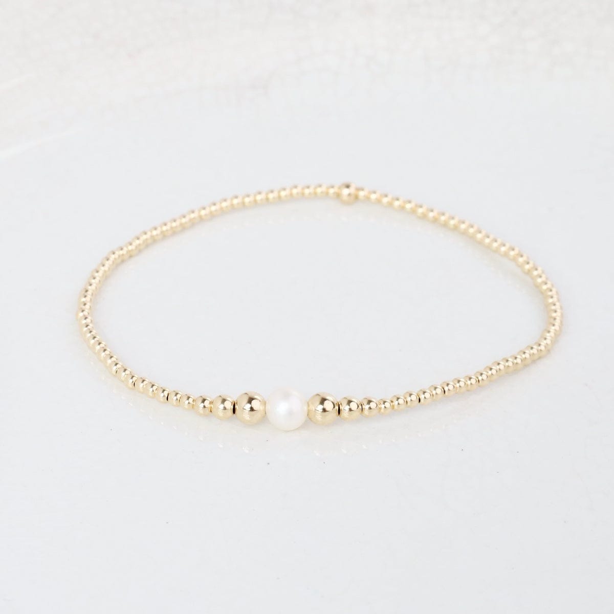 BRC-GF Jenna Gold Filled Beaded Bracelet with Pearls