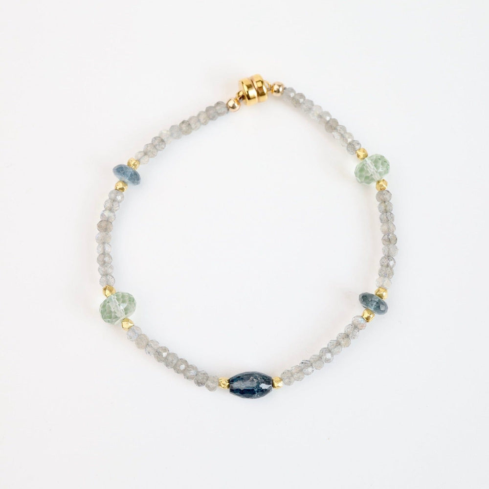 
                  
                    BRC- GF Labradorite, Green Amethyst, Kyanite, Moss Aquamarine Bracelet
                  
                