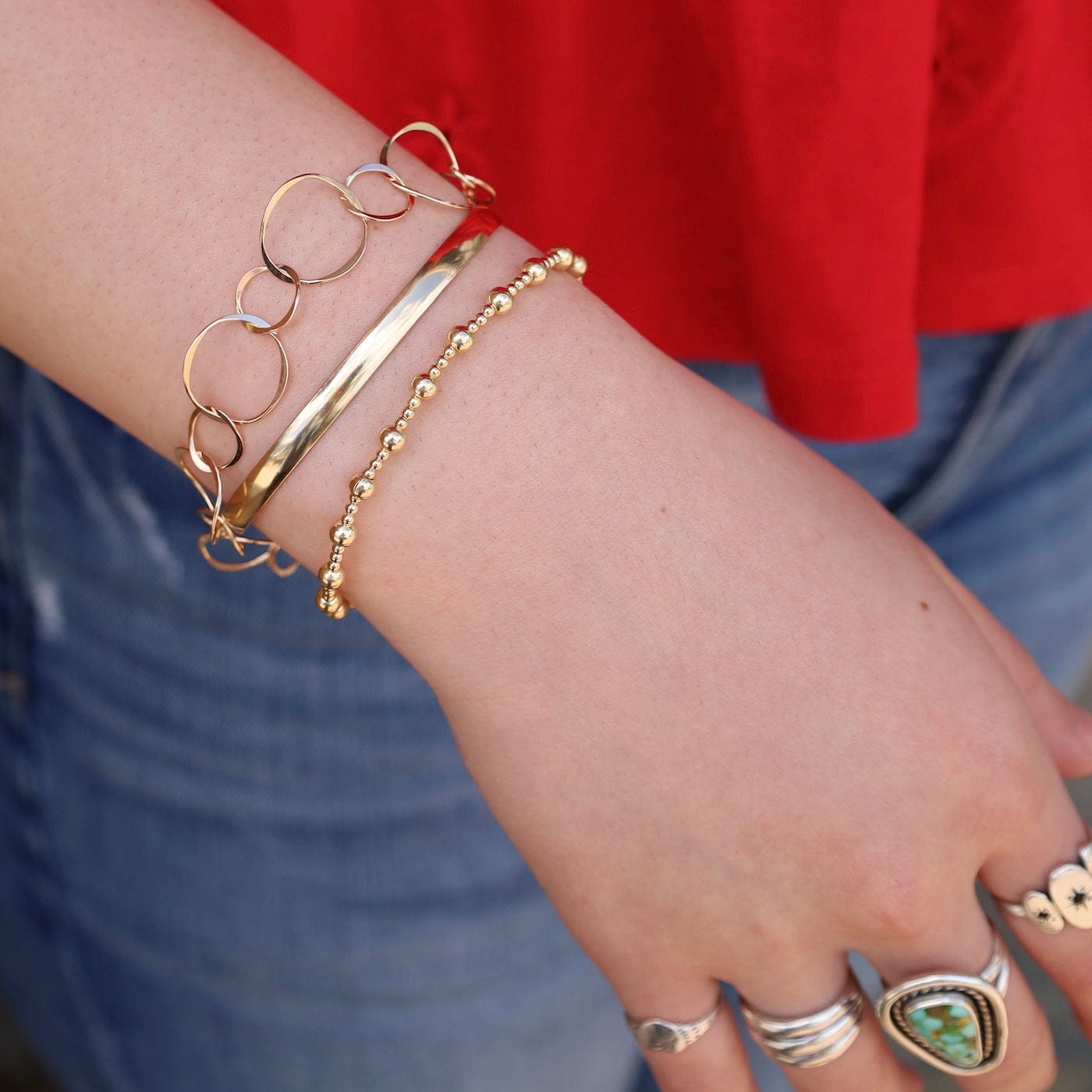 BRC-GF Low Dome Gold Filled Cuff Bracelet