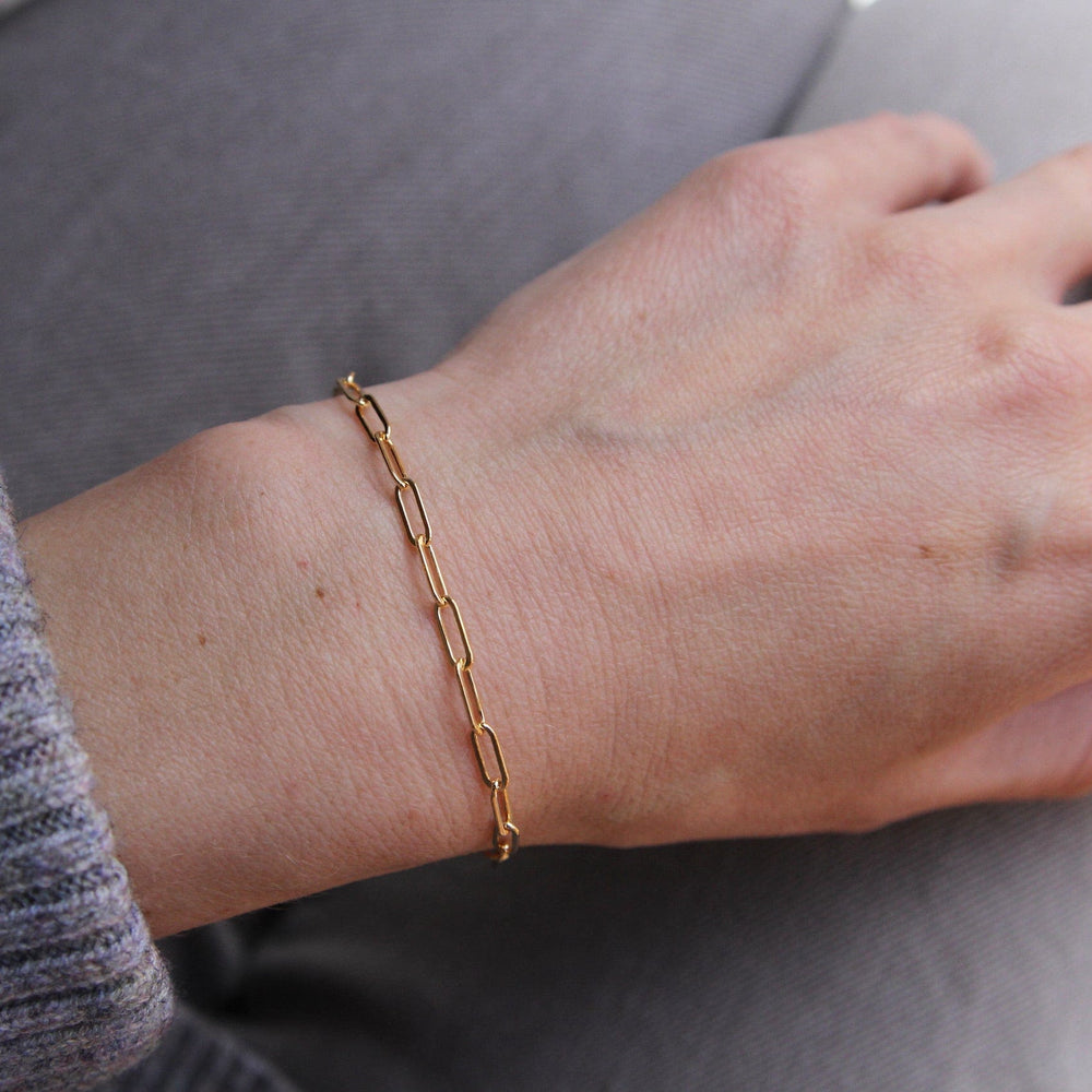 
                      
                        BRC-GF Medium Link Gold Filled Paperclip Chain Bracelet
                      
                    