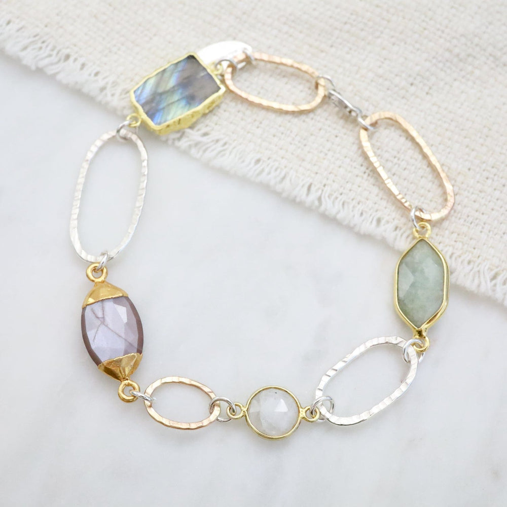 BRC-GF Multi Stone Oval Bracelet