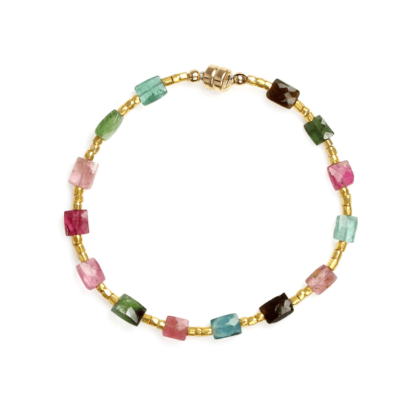 BRC-GF Multi Tourmaline Rectangles Bracelet