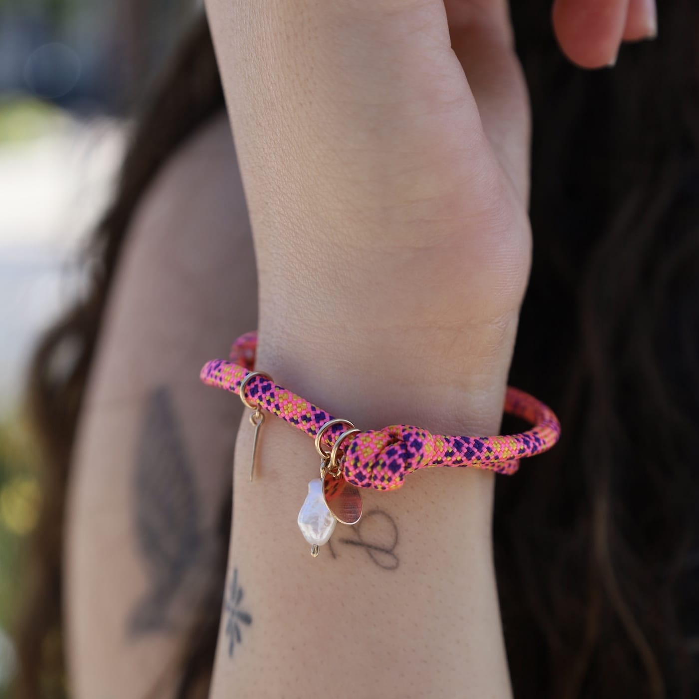 BRC- GF Rattle Snake Paracord Charm Bracelet