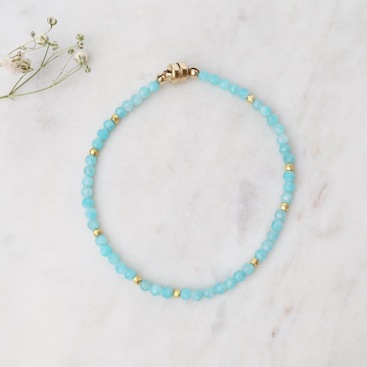 BRC-GF Single Strand Amazonite Bracelet