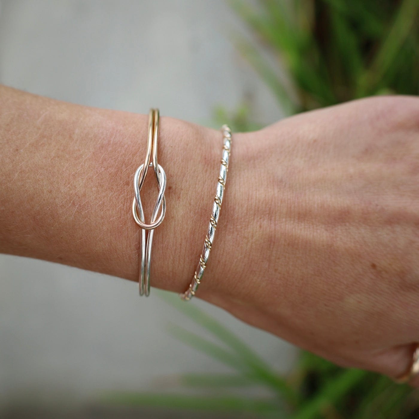 BRC-GF Sterling Silver Cuff with Twisted Gold Filled Rope