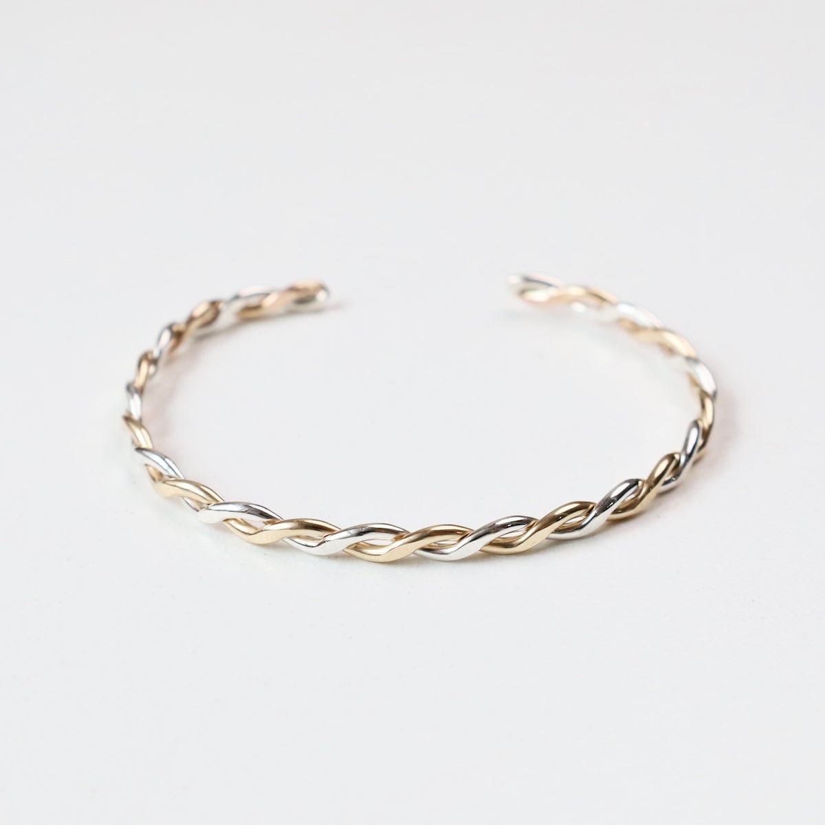 BRC-GF Sterling Silver & Gold Filled Twised Cuff Bracelet