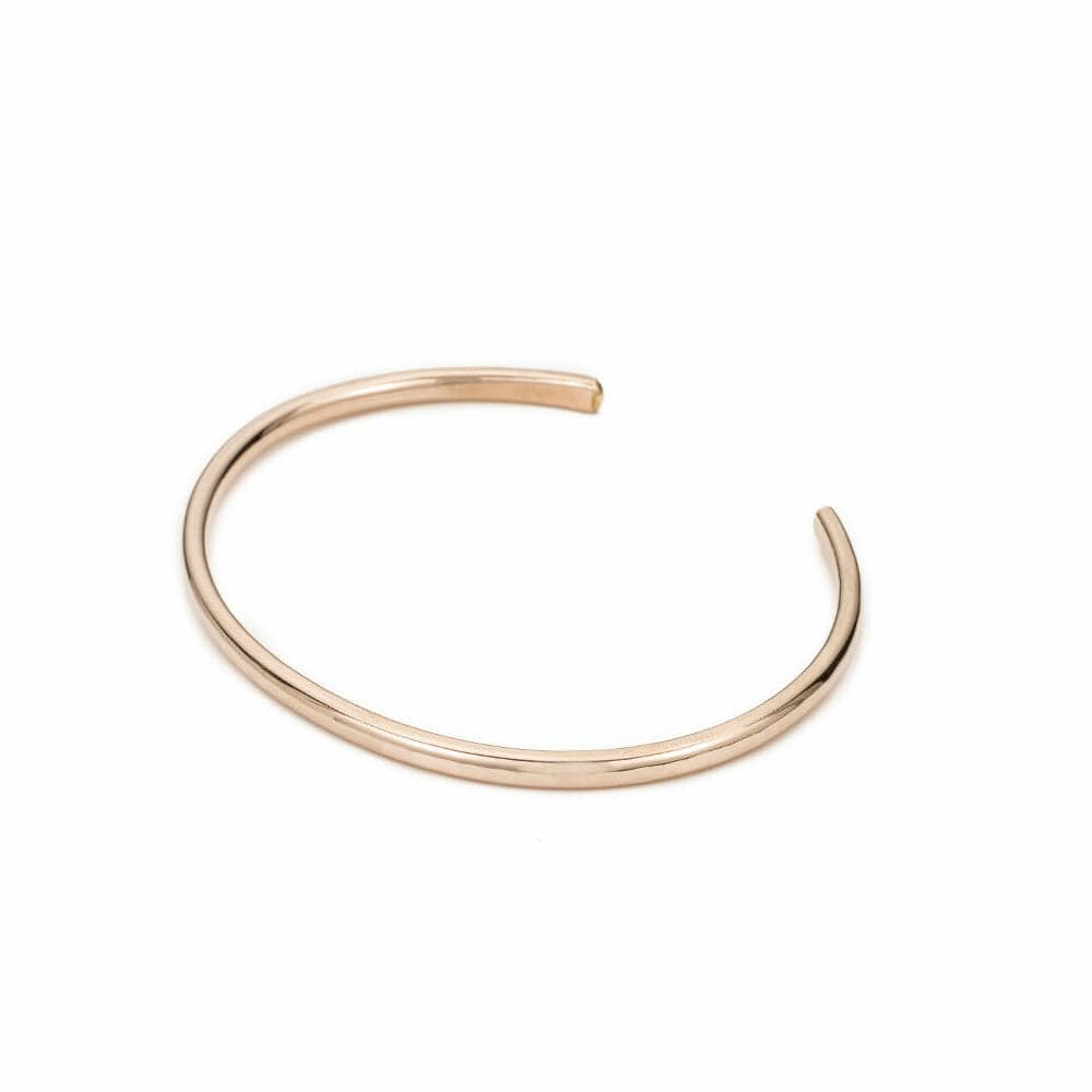 BRC-GF Thick Rose Gold Gibbous Cuff Bracelet