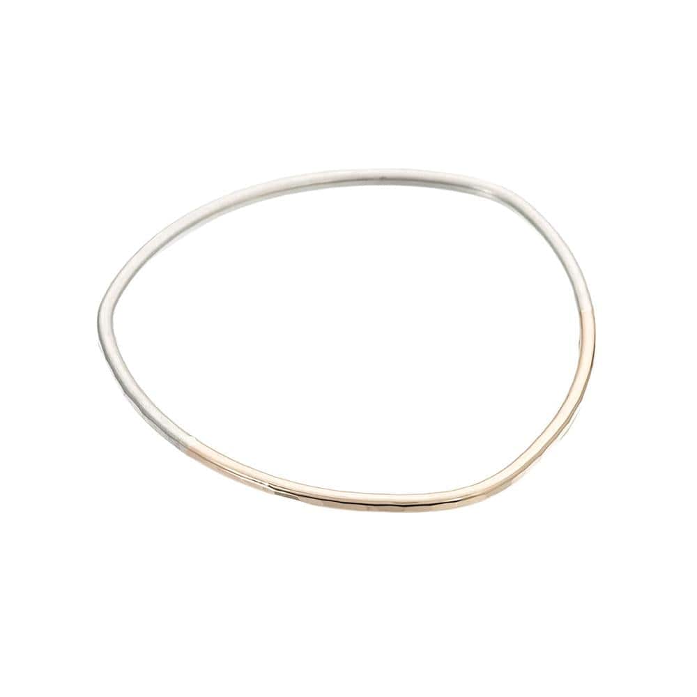 BRC-GF Thick Silver & Gold Individual Bangle Bracelet