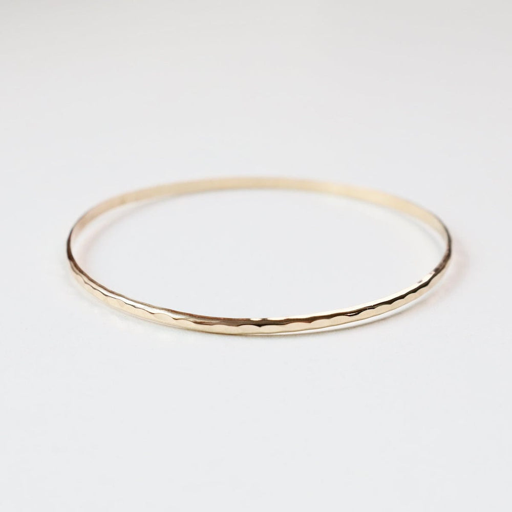 BRC-GF Thin Hammered Gold Filled Bangle Bracelet