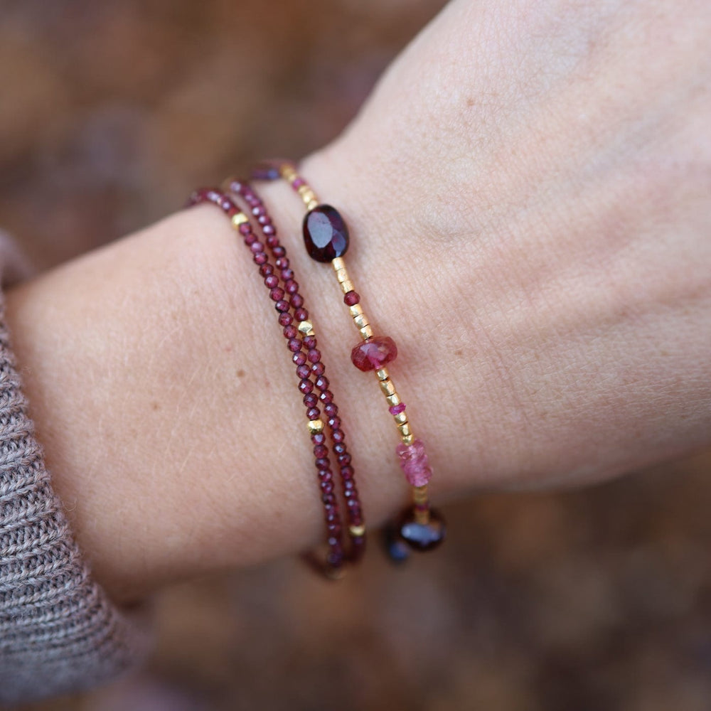 
                  
                    BRC- GF Two Strand Red Garnet Bracelet
                  
                