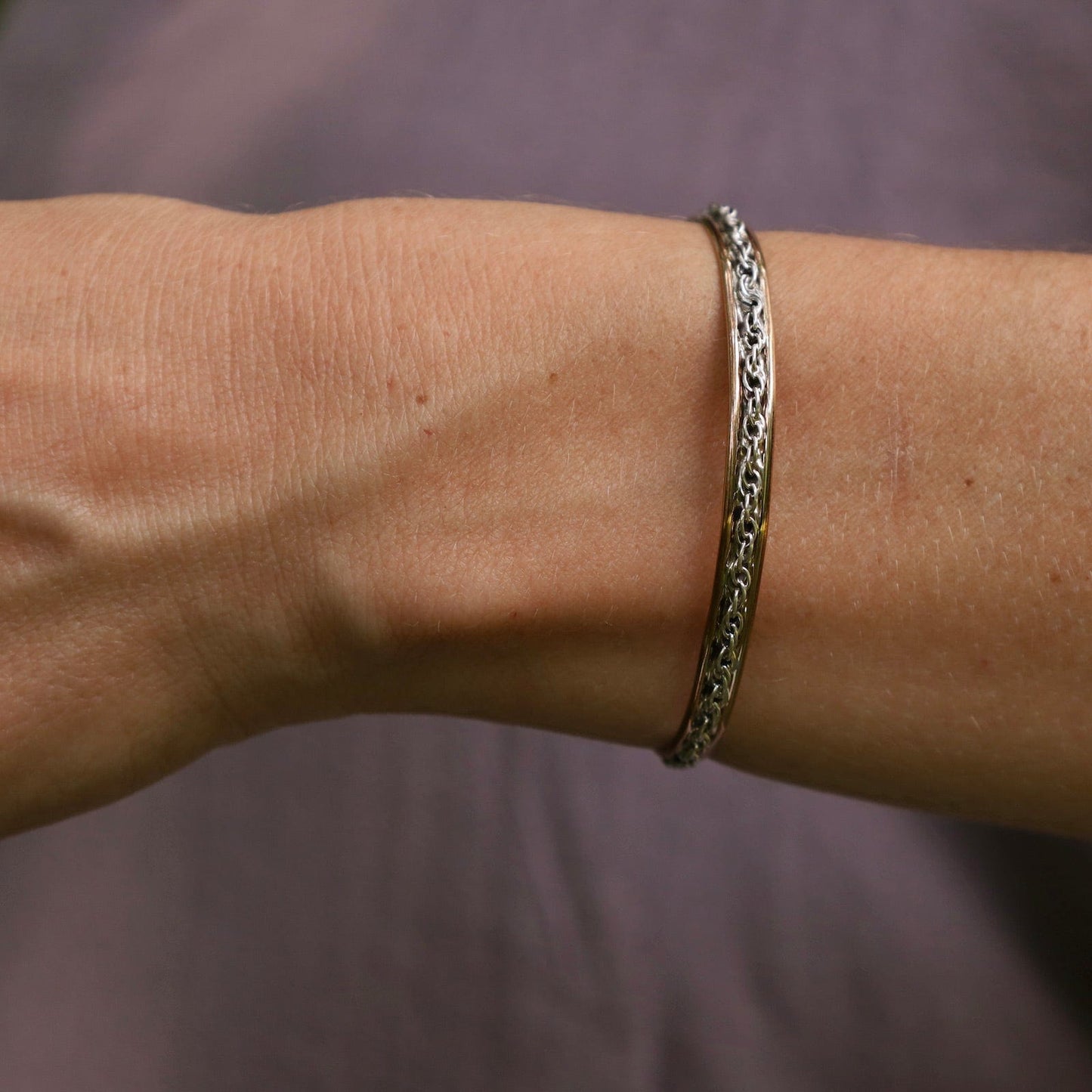 BRC Gold Filled & Silver Braid Cuff