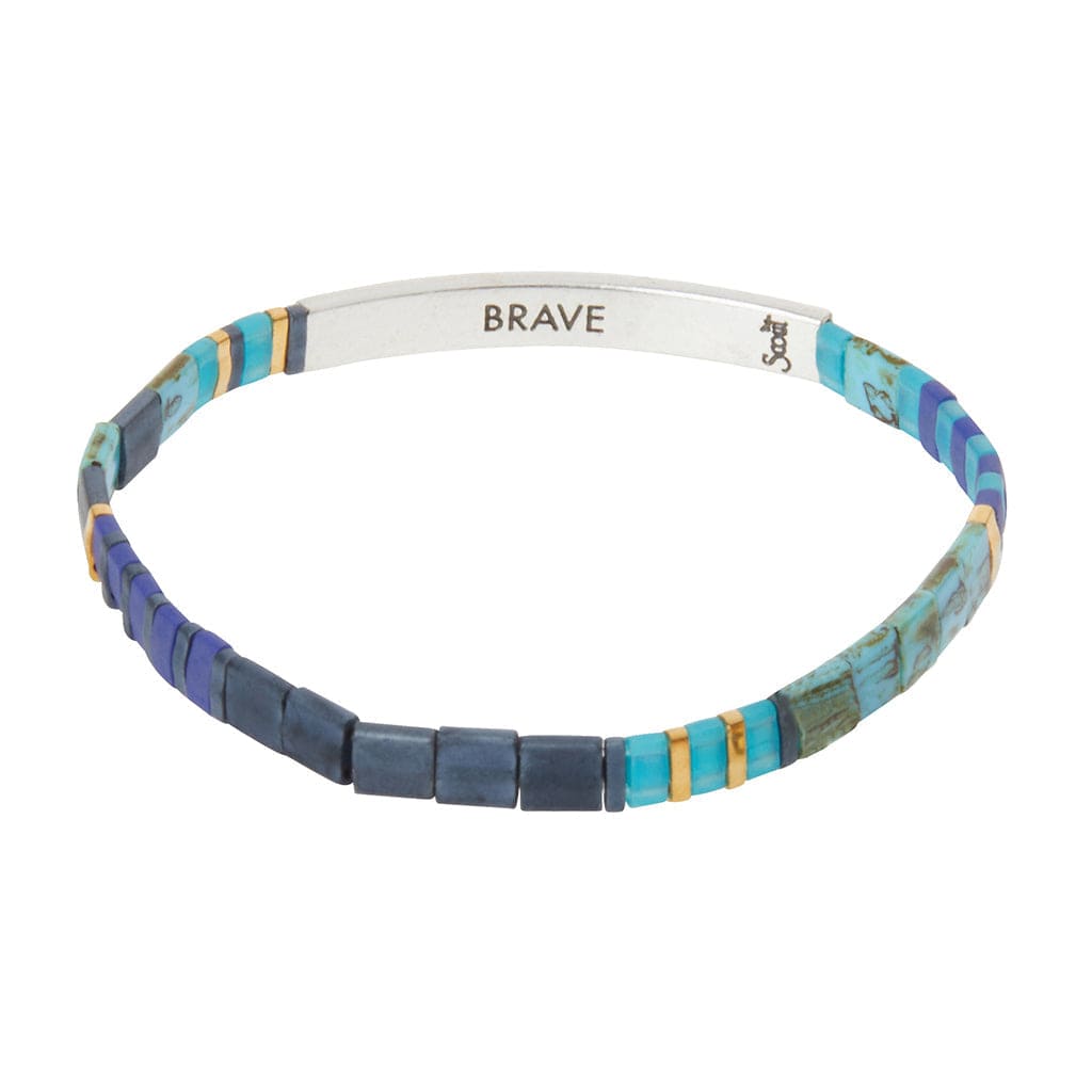 BRC Good Karma Miyuki Bracelet | Brave - Cobalt/Silver