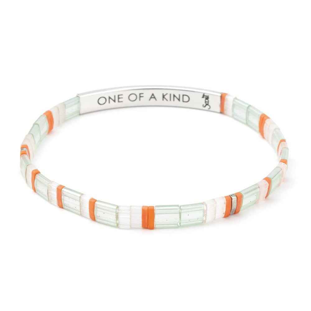 
                      
                        BRC Good Karma Miyuki Bracelet | One Of A Kind - Mist/Salmon/Silver
                      
                    