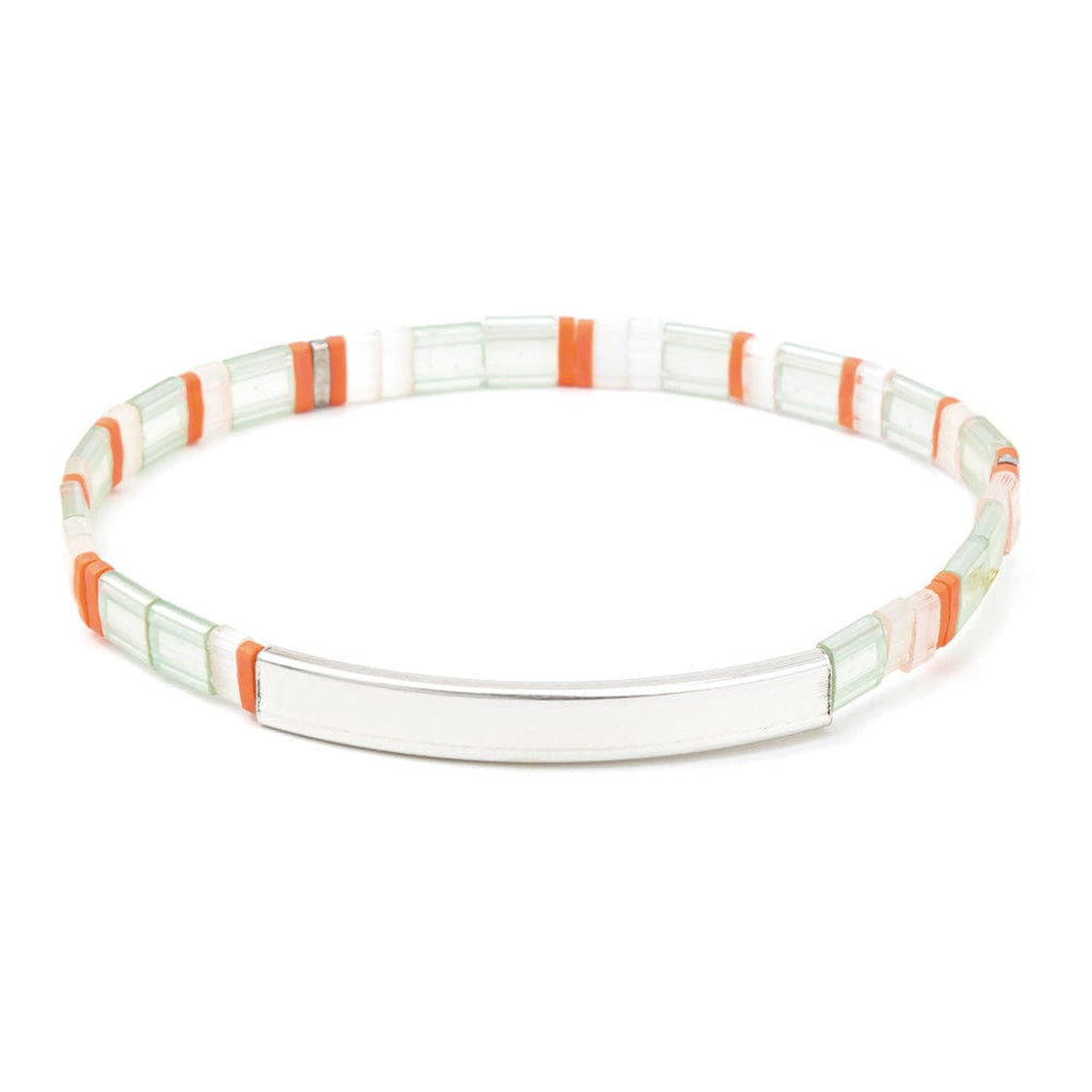 
                      
                        BRC Good Karma Miyuki Bracelet | One Of A Kind - Mist/Salmon/Silver
                      
                    