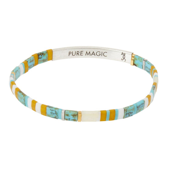 BRC Good Karma Miyuki Bracelet | Pure Magic - Turquoise/Silver
