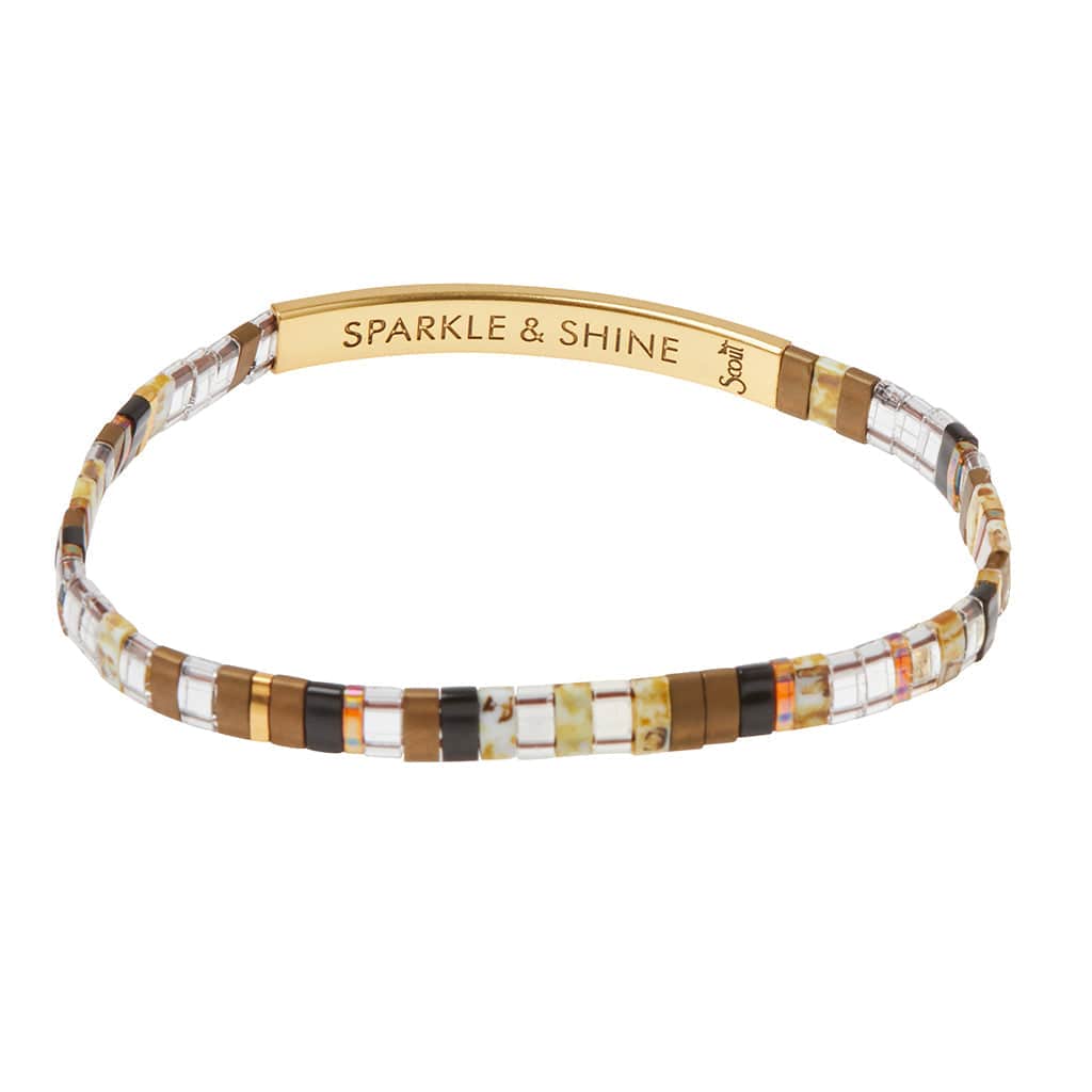 BRC Good Karma Miyuki Bracelet | Sparkle & Shine - Topaz/Gold