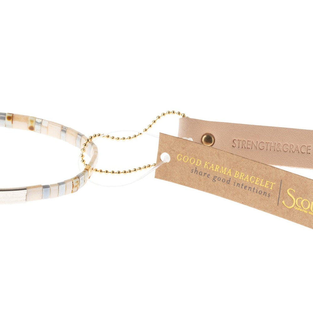 
                  
                    BRC Good Karma Miyuki Bracelet | Strength & Grace - Ivory/Silver
                  
                