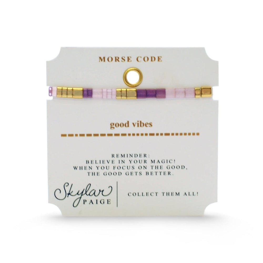 
                      
                        BRC Good Vibes - Morse Code Tila Beaded Bracelet
                      
                    