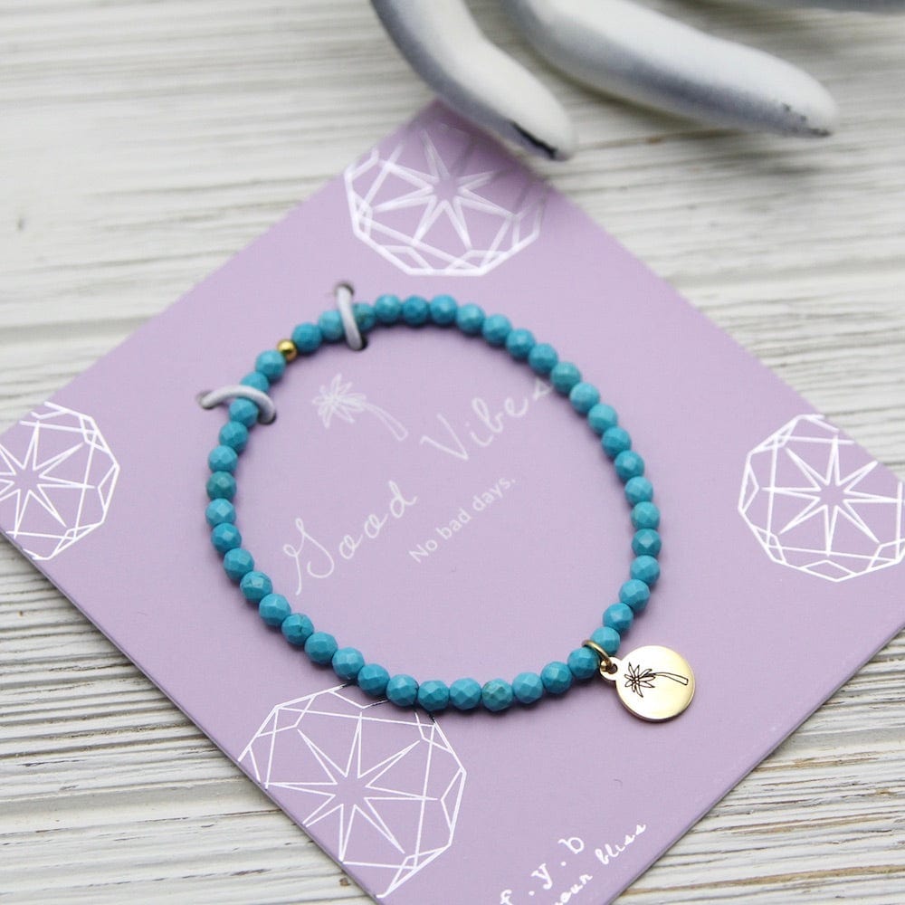 
                      
                        BRC Good Vibes ~ Stretchy Turquoise Bracelet
                      
                    