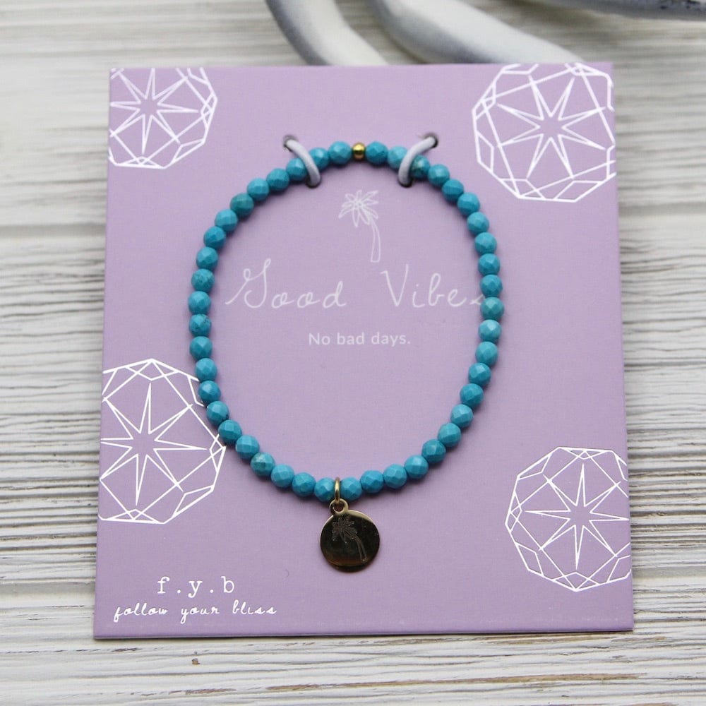 BRC Good Vibes ~ Stretchy Turquoise Bracelet