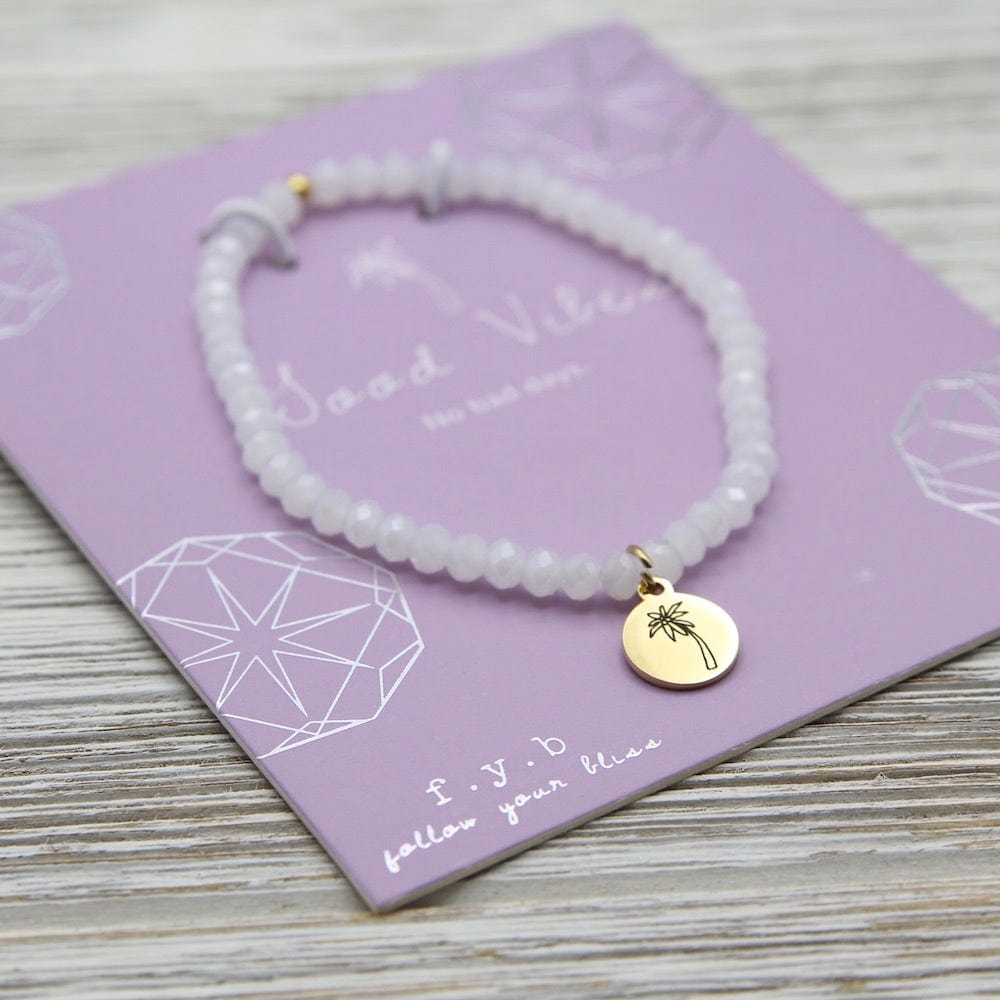 
                      
                        BRC Good Vibes ~ Stretchy White Crystal Bracelet
                      
                    