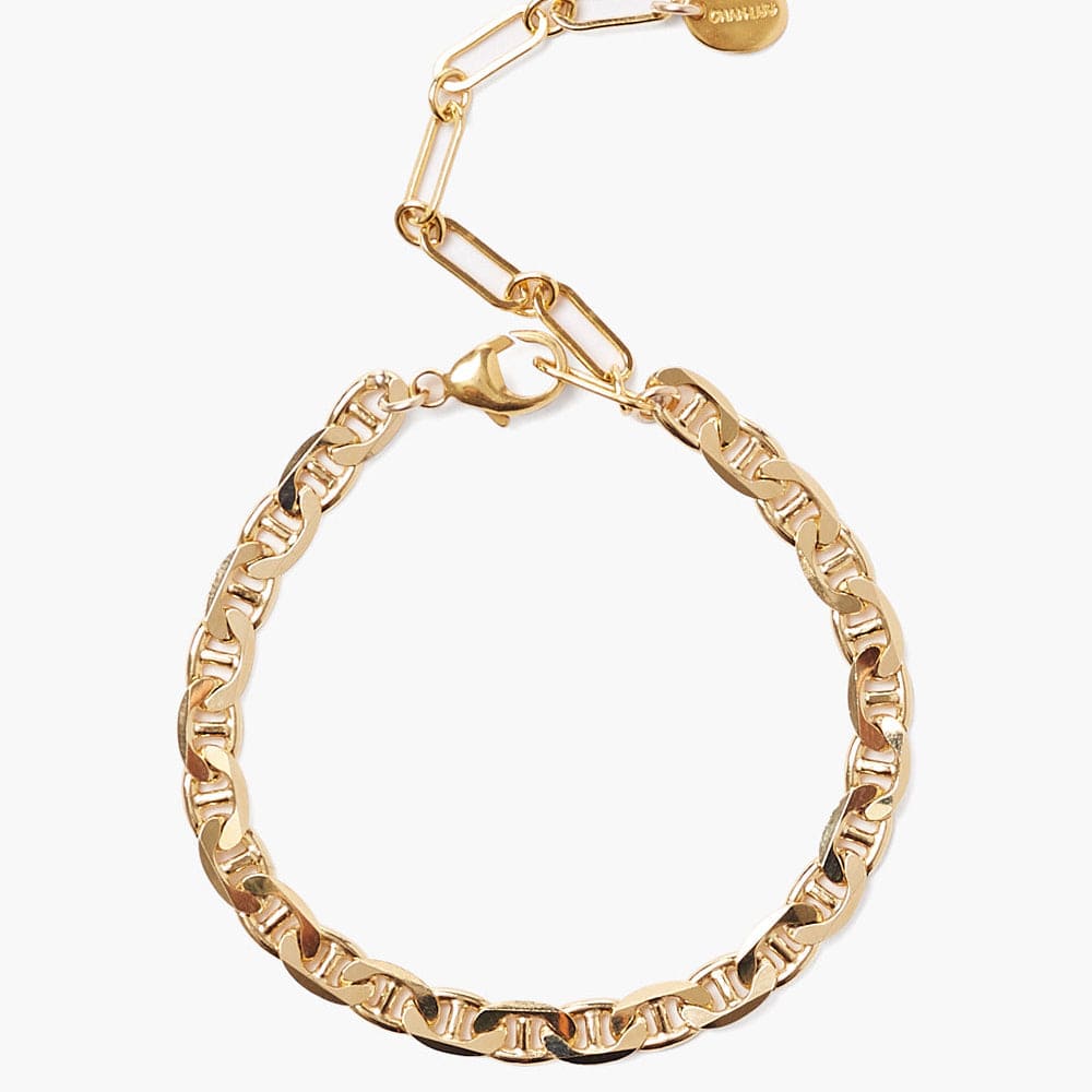 BRC-GPL 18k gold plated sterling silver bracelet featuring