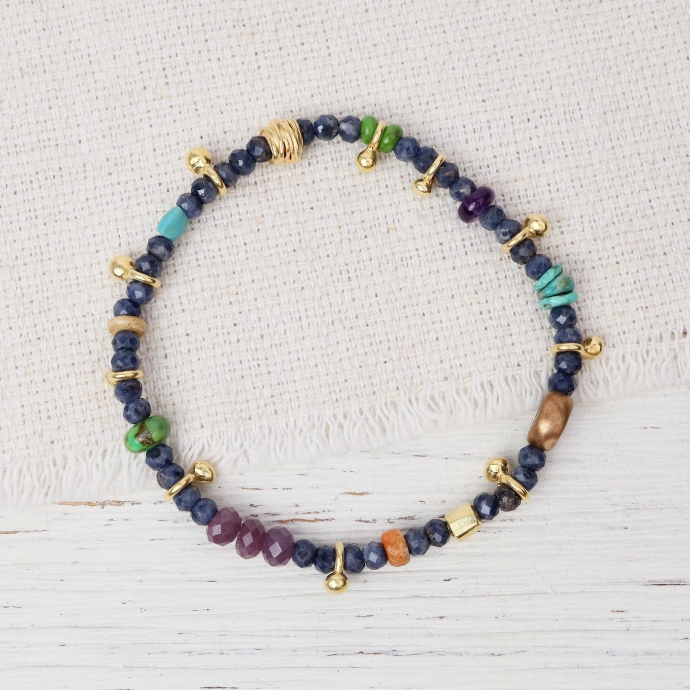 BRC-GPL 55 and Me Sapphire Gold Bracelet
