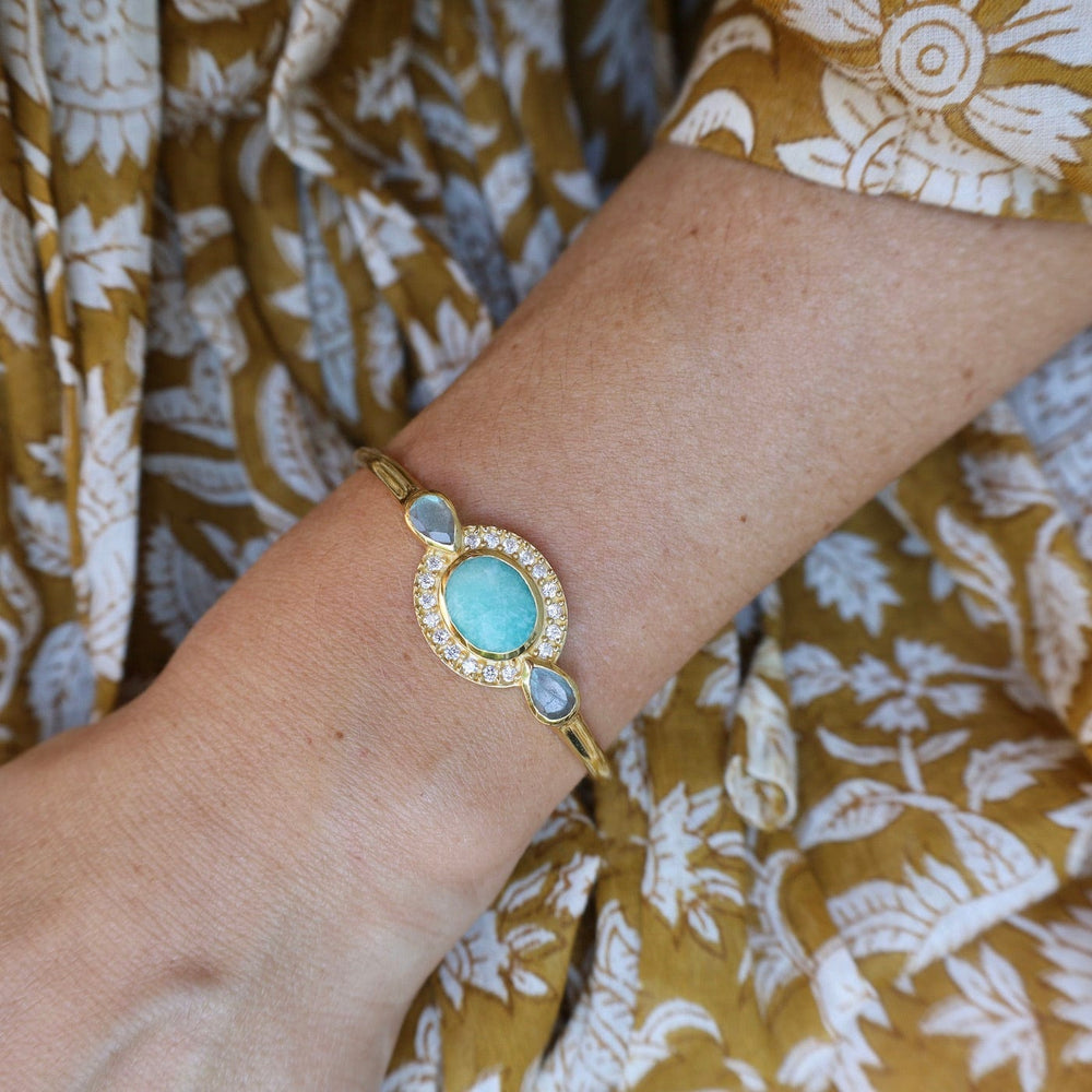 
                  
                    BRC-GPL Amazonite & Pave Zirconia Cuff Bracelet
                  
                