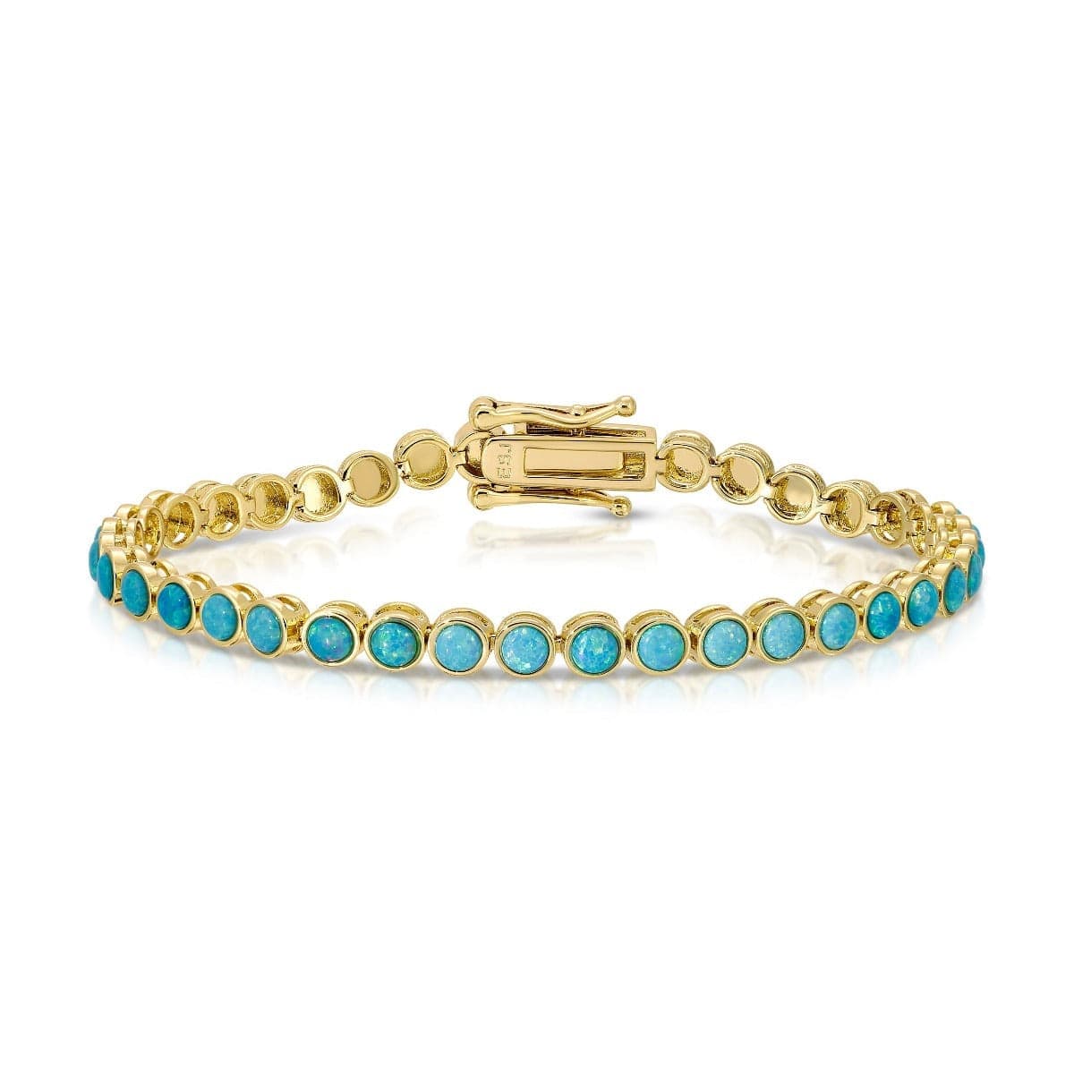 BRC-GPL Blue Opal Tennis Bracelet