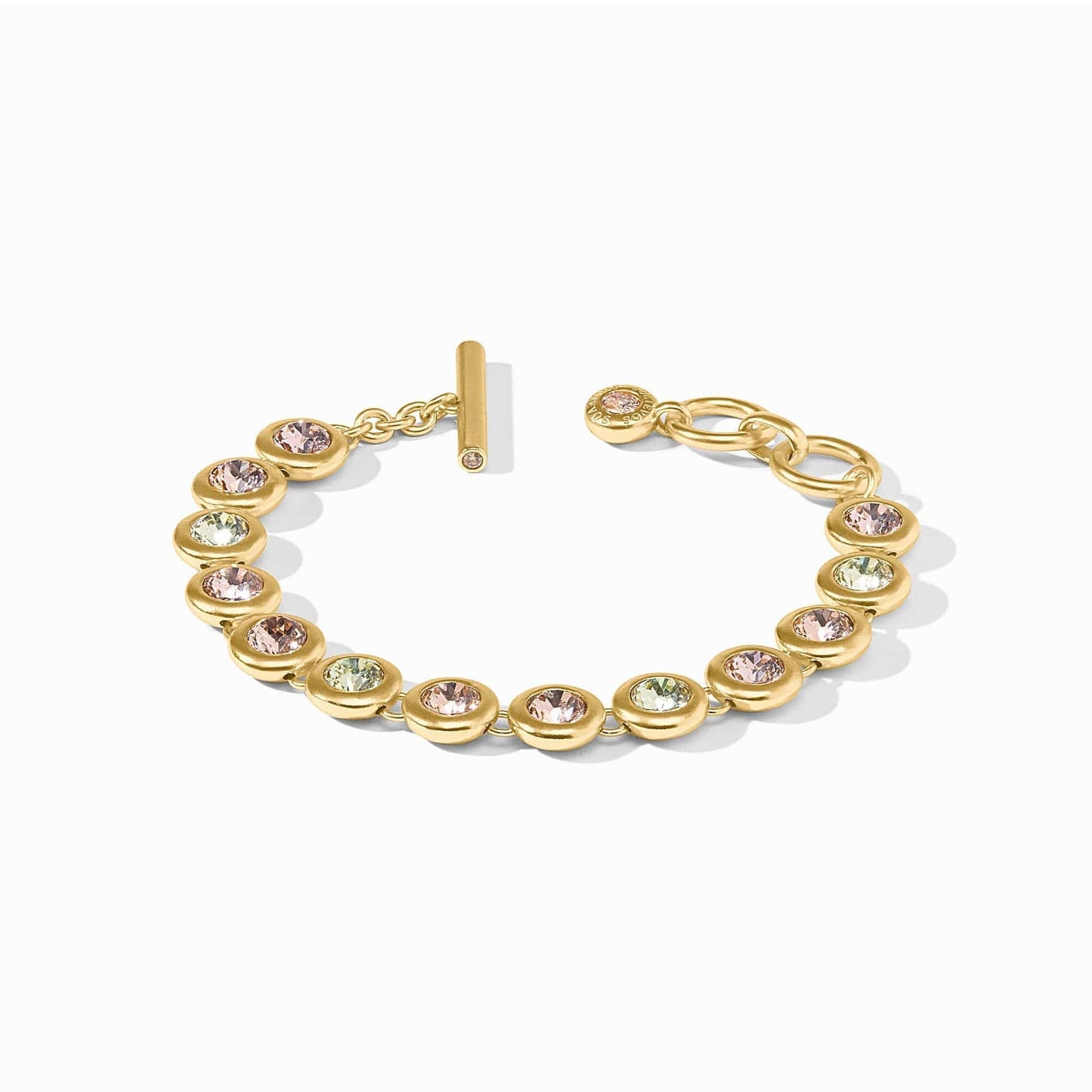BRC-GPL Champagne Radiance Rainbow Tennis Bracelet