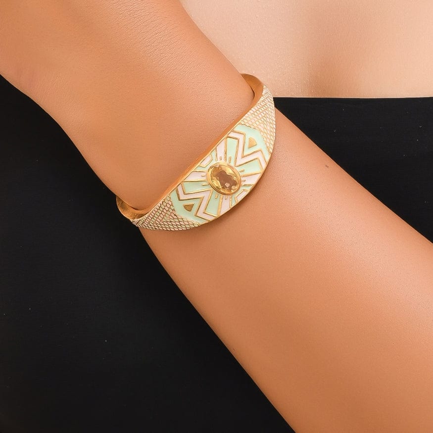 
                  
                    BRC-GPL Citrine Enamel Bangle
                  
                