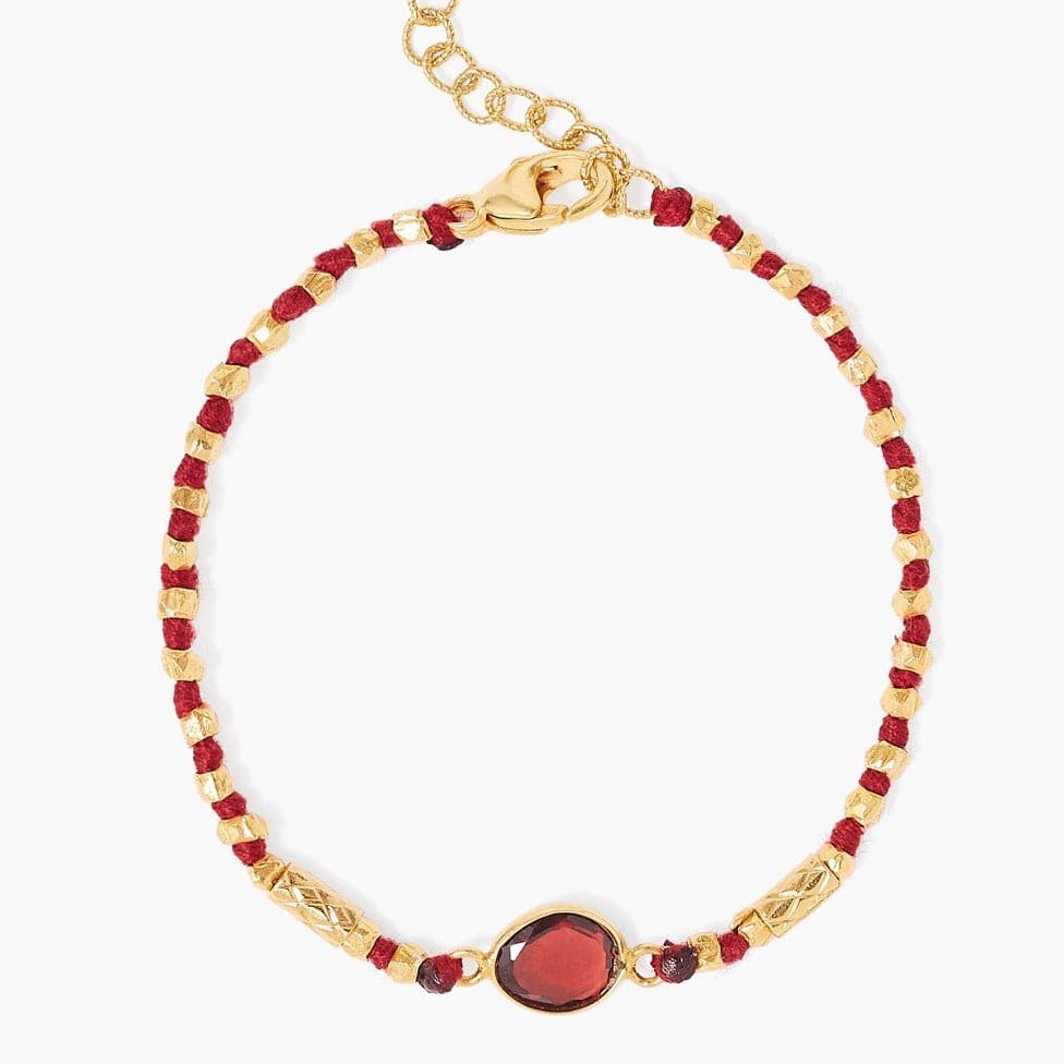 
                      
                        BRC-GPL Garnet 18k Gold Plated Sterling Silver 6" Bracelet
                      
                    