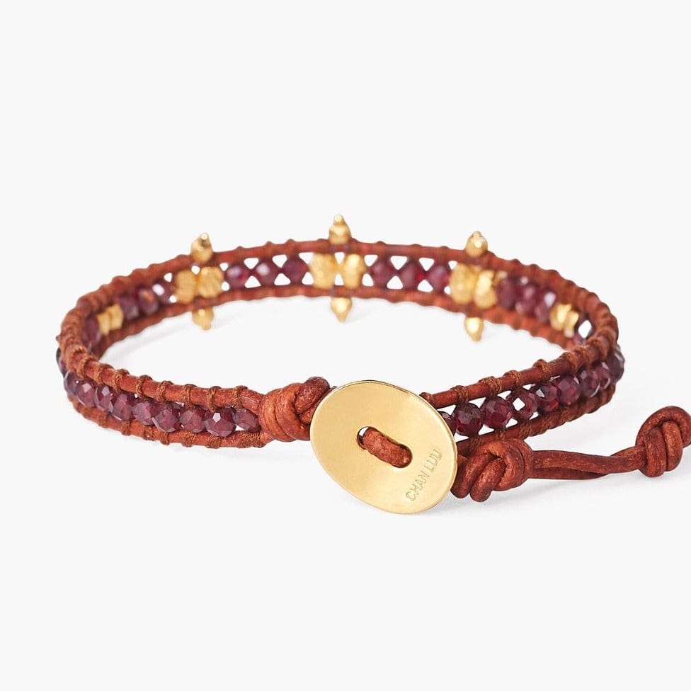 
                      
                        BRC-GPL Garnet And Gold Plated 6" Wrap Bracelet
                      
                    