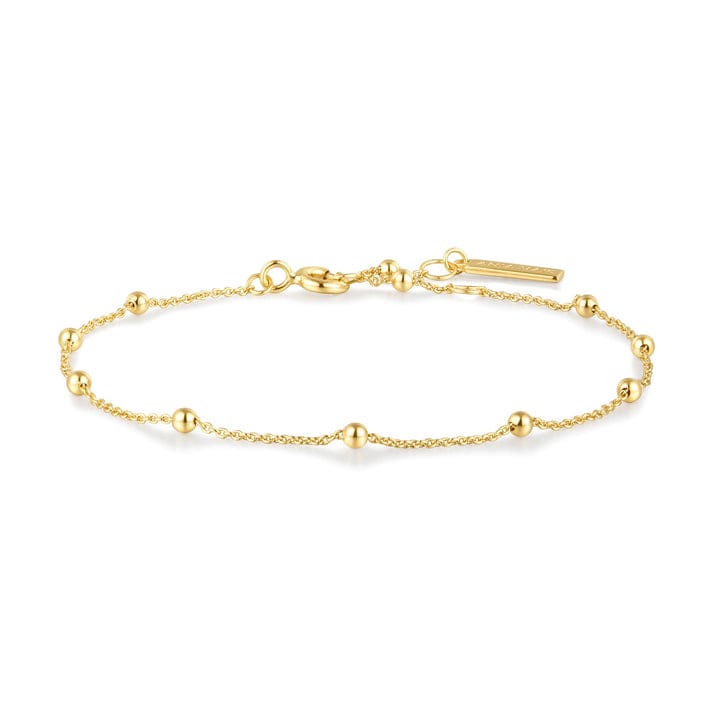 BRC-GPL Gold Beaded Chain  Chain Bracelet