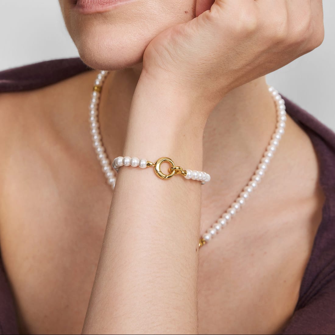 BRC-GPL Gold Elegant Shell Pearl Braclet