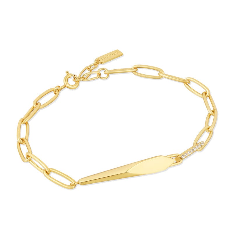 BRC-GPL Gold Geometric Chunky Chain Bracelet
