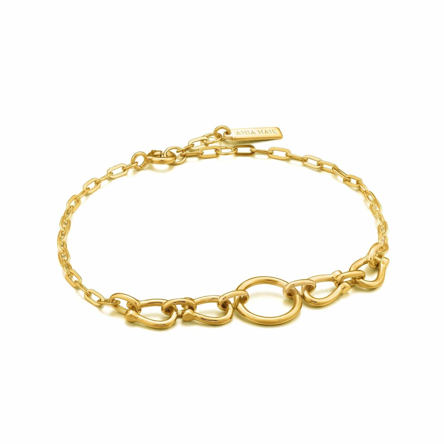 BRC-GPL Gold Horseshoe Link Bracelet