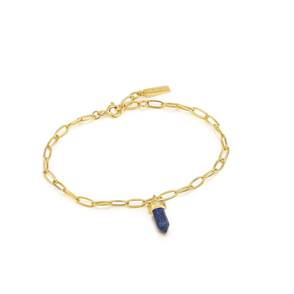 
                      
                        BRC-GPL Gold Lapis Point Pendant Bracelet
                      
                    