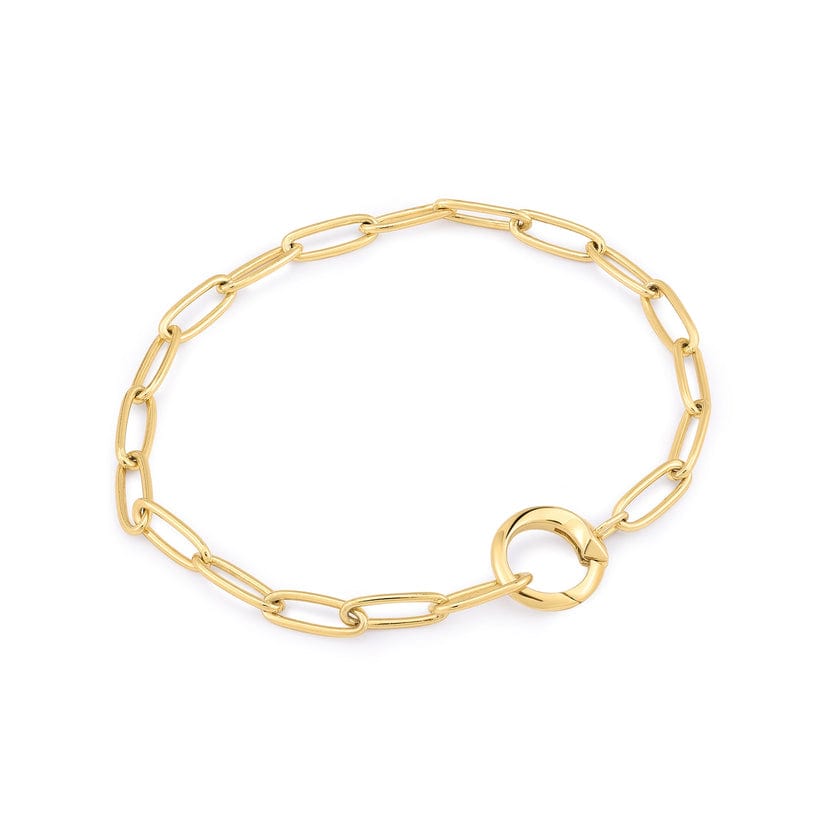 BRC-GPL Gold Link Charm Chain Connector Bracelet