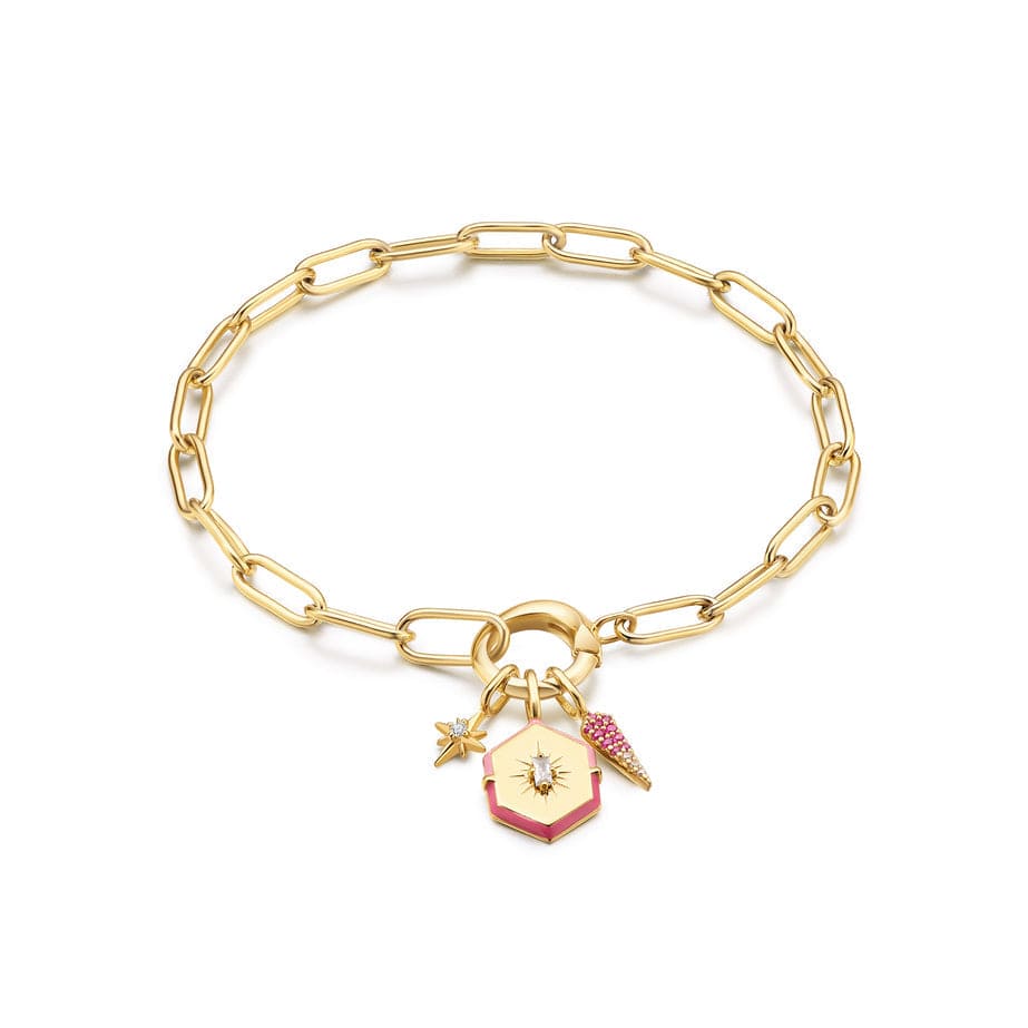 
                  
                    BRC-GPL Gold Link Charm Chain Connector Bracelet
                  
                