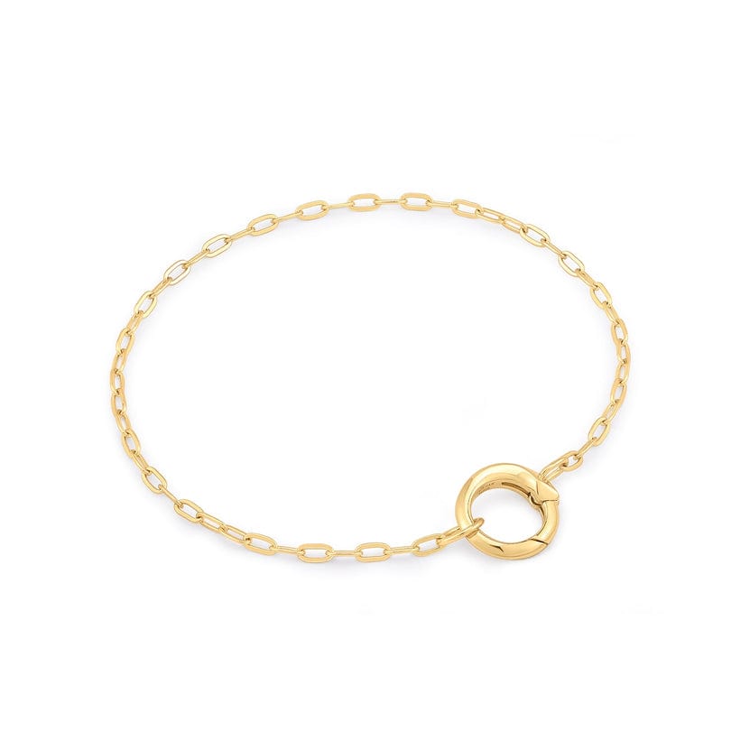 BRC-GPL Gold Mini Link Charm Chain Connector Bracelet